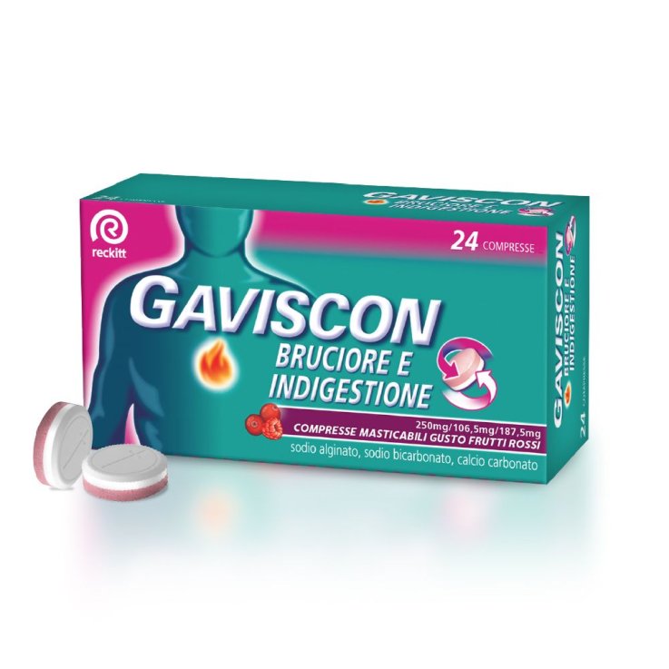 GAVISCON BRUCIORE INDIGESTIONE 24CPR FRUTTI ROSSI