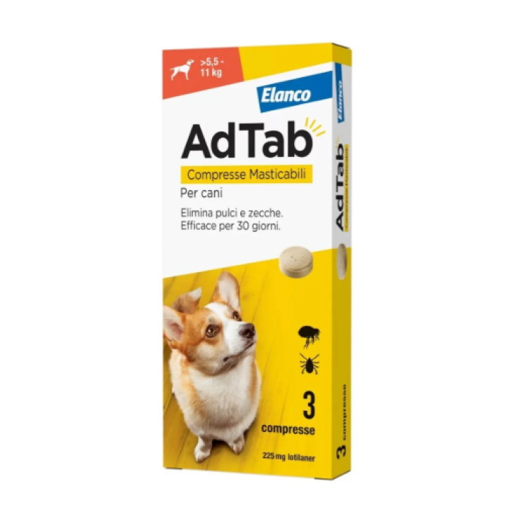 ADTAB PER CANI 3CPR 225MG 5,5-11KG