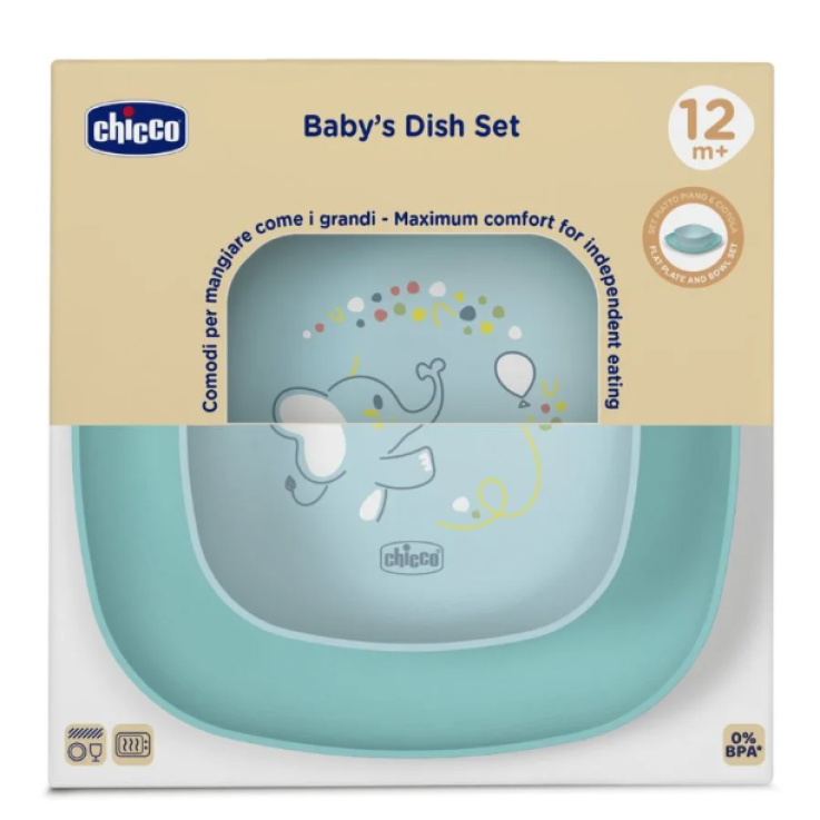 CHICCO CIOTOLA PIATTO PIANO 12M+ AZZURRO