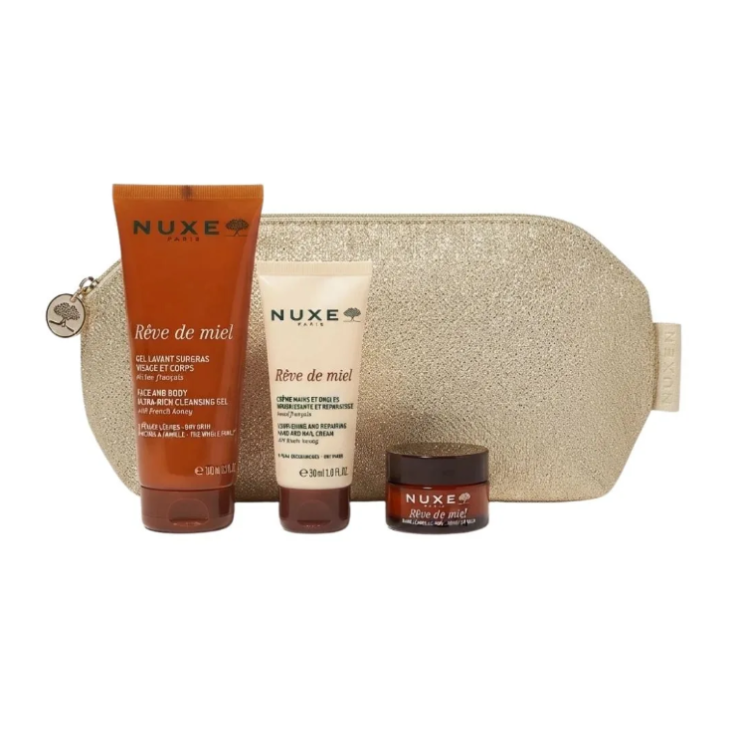 NUXE COFANETTO REVE DE MIEL BALSAMO LABBRA + GEL DOCCIA + CREMA MANI