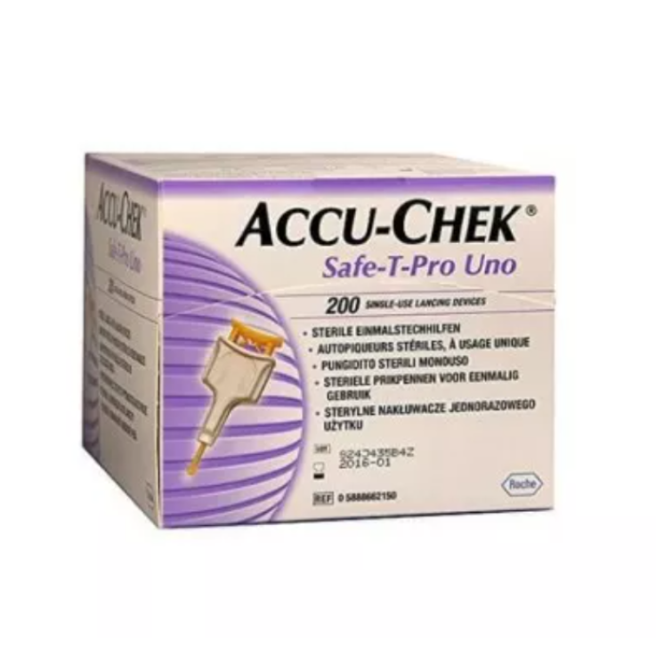 ACCU-CHEK SAFE T-PRO UNO 200PZ