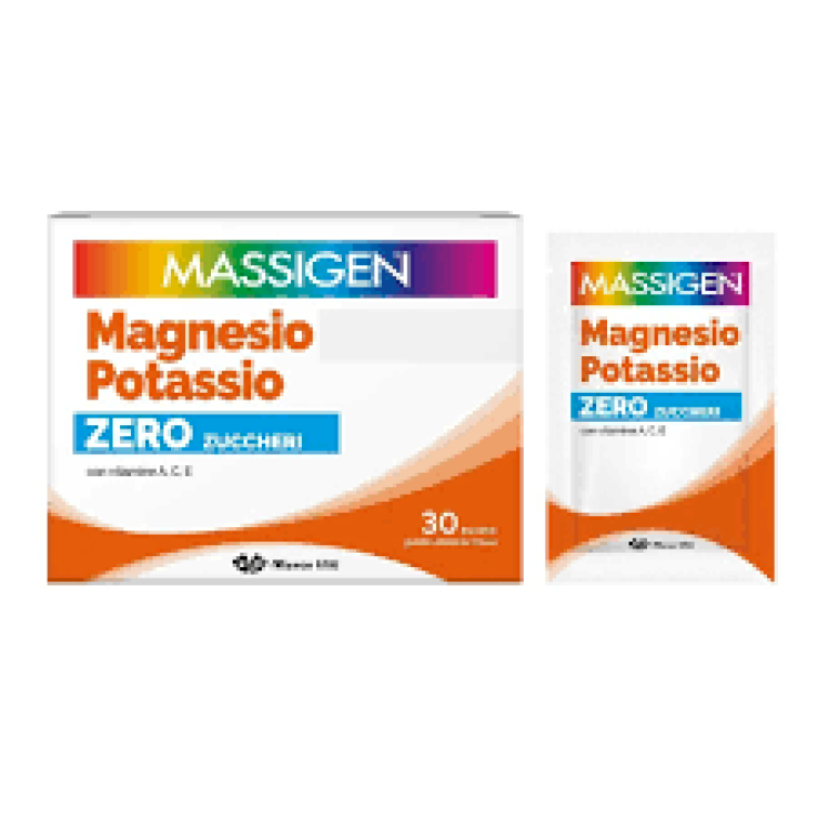 Massigen Magnesio e Potassio Zero Zuccheri 30 Bustine