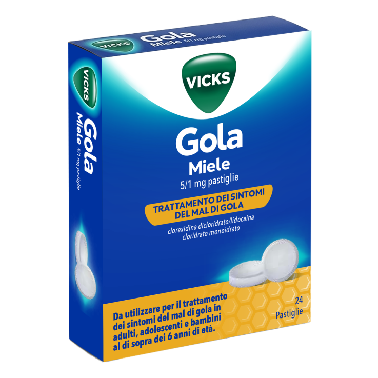 VICKS GOLA*24PAST 5+1MG MIELE