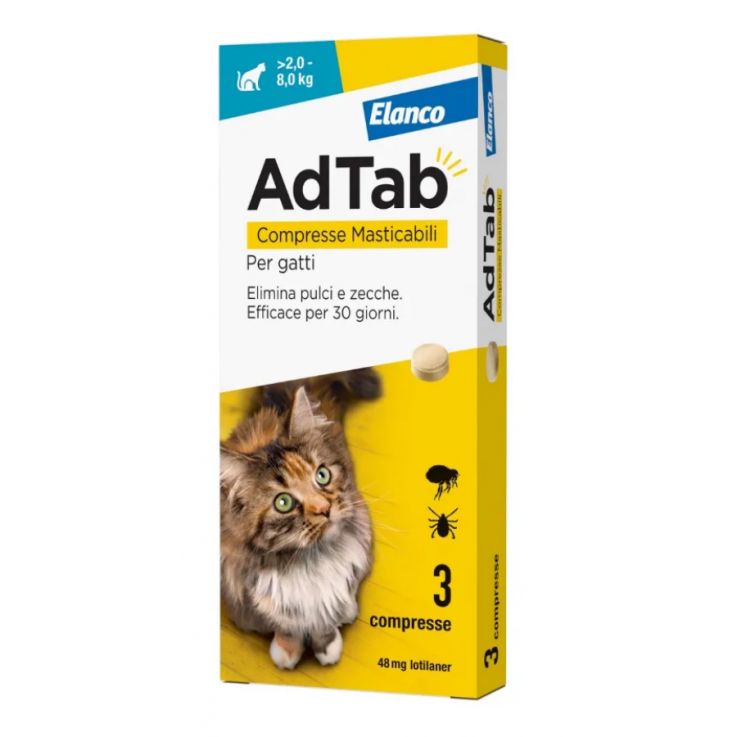 Adtab*3cpr 48mg Gatti 2-8kg
