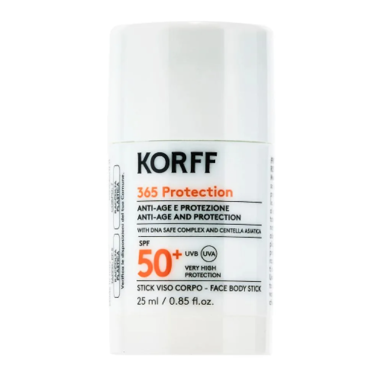Korff 365 Protection - Stick Viso e Corpo SPF50+ Protezione Molto Alta, 25ml