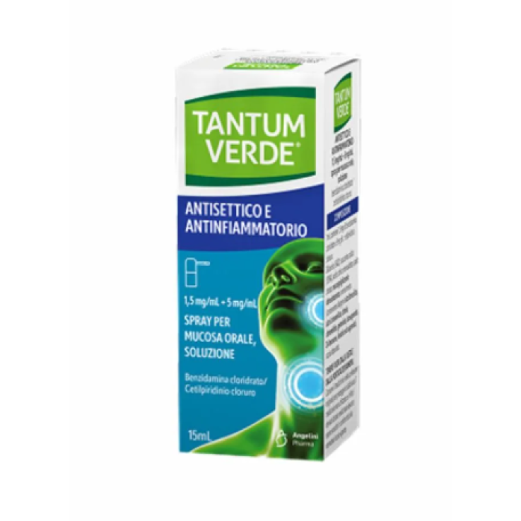 Tantum Verde Antisettico e Antinfiammatorio Spray Mal di Gola 15 ml