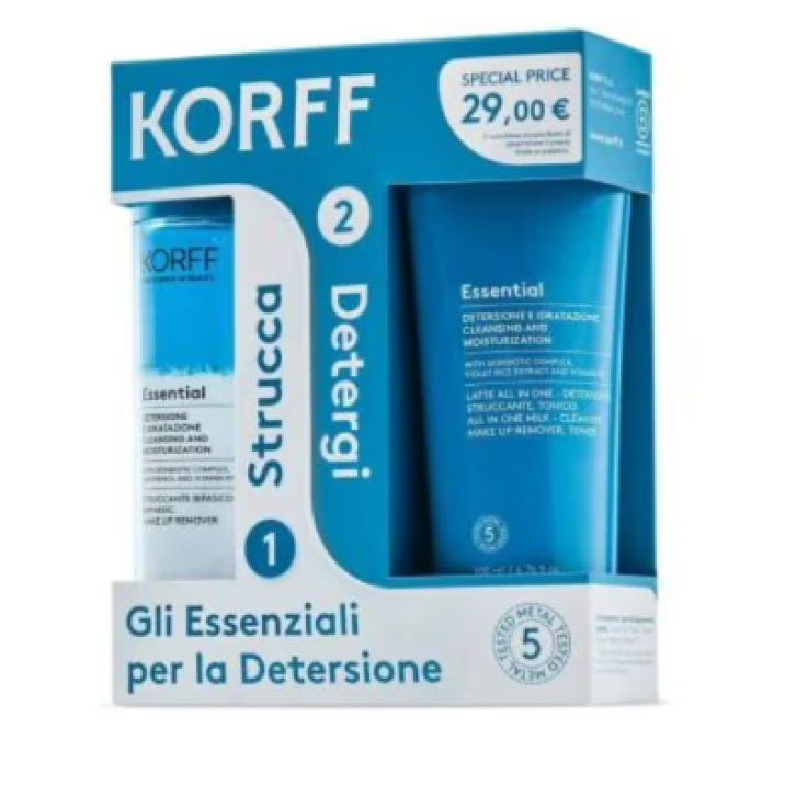 KORFF BIPACK ESSENTIAL STRUCCANTE BIFASICO 200ML + LATTE CREMA ALL IN ONE 200ML - BIPACK COSMETICO