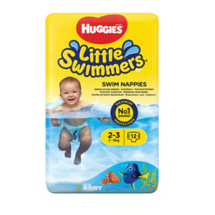 Huggies Little Swimmers Pannolino Costumino Taglia S / 3-8 Kg, 12 pannolini