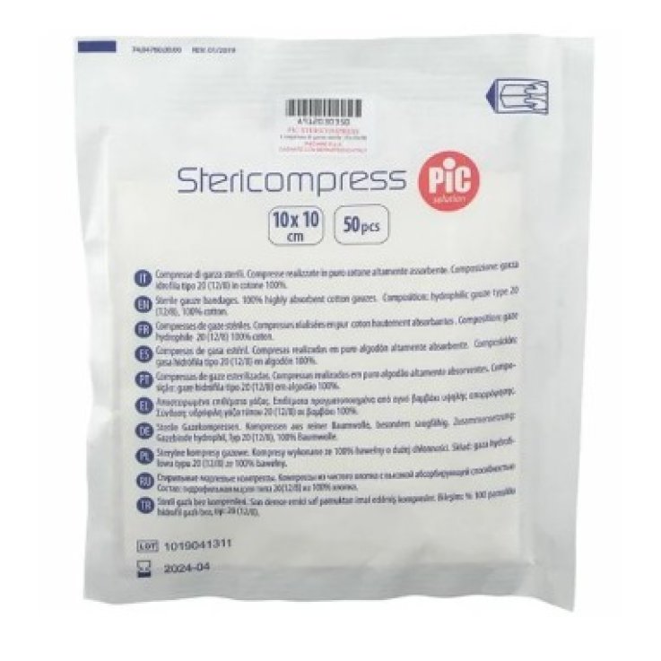 GARZA PIC 10X10CM 50PZ FUSTELL