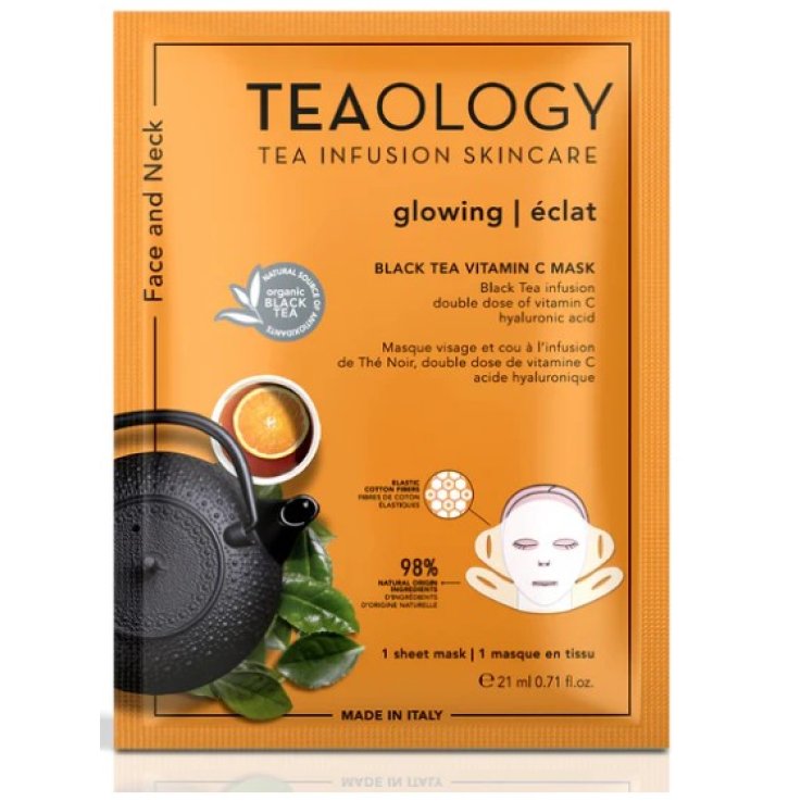 TEAOLOGY BLACK TEA VITAMIN C MASK Maschera Illuminante alla Vitamina C per Viso e Collo