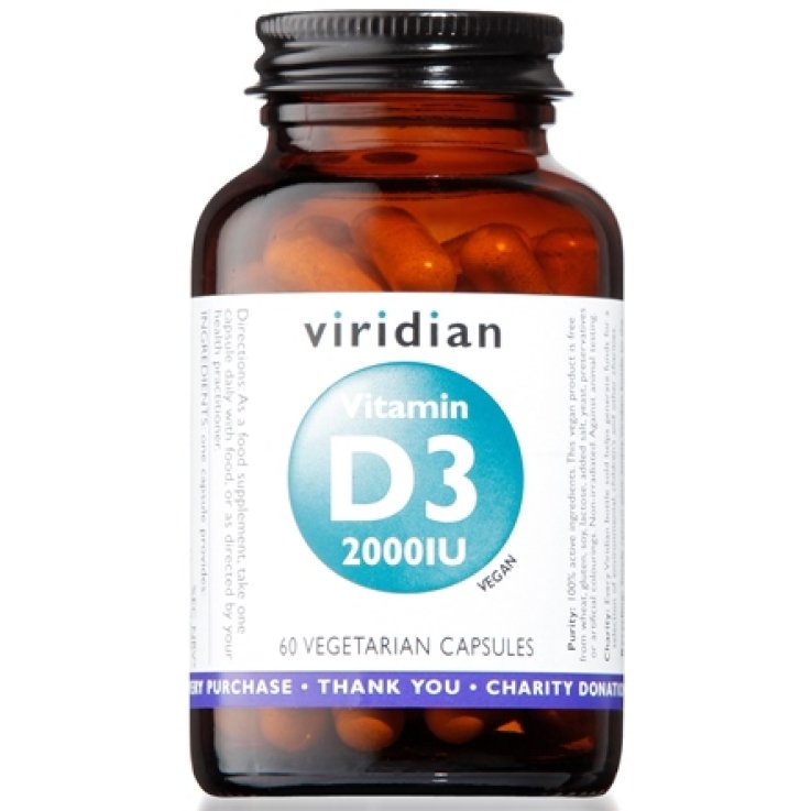 VIRIDIAN VIT D3 2000IU 60C VEG