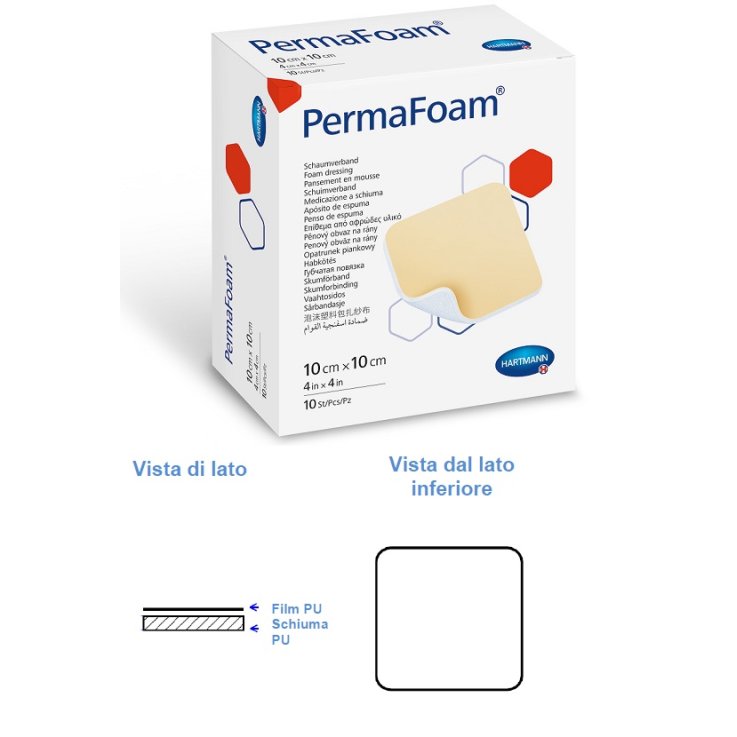 PERMAFOAM C MEDIC PUR10X10 10P