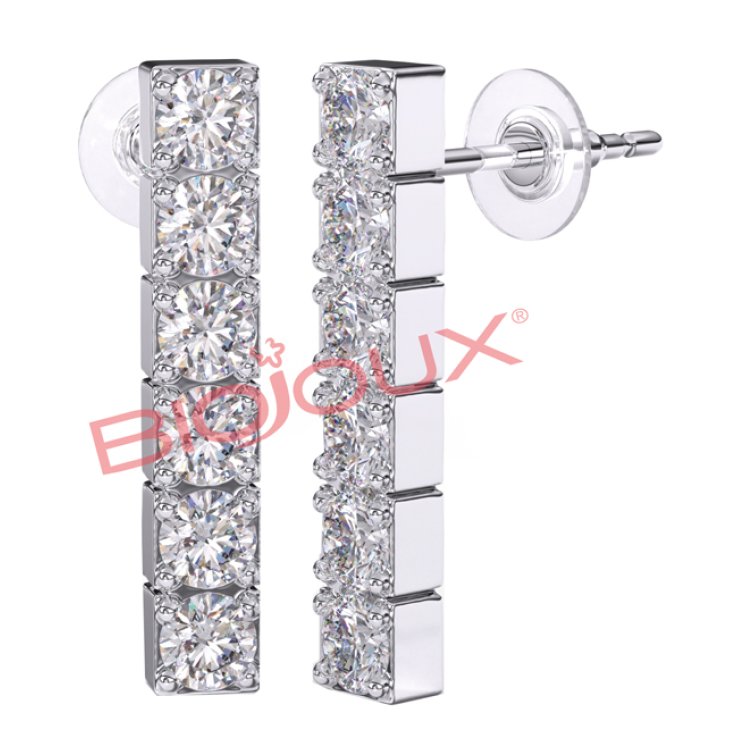 BJT221 ORECCHINI INLINE ZIR SS