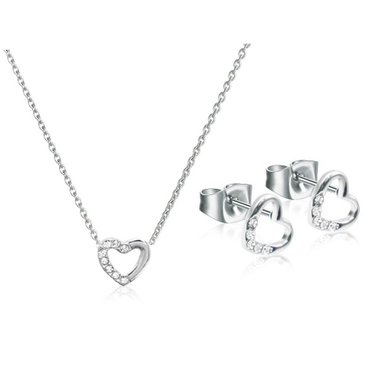 CDL PARURE OREC+COL CUORE ZIRC