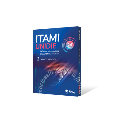 Itami unidie 140 mg cerotto medicato 2 cerotti in bustina carta/pe/al/eaa